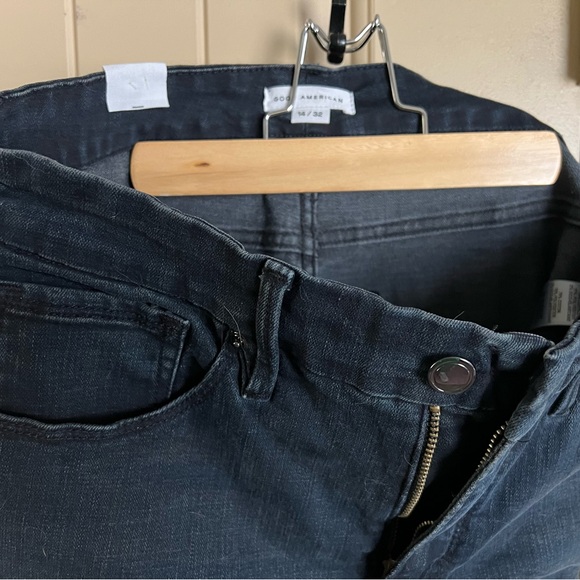 Good American Women’s Cropped Dark Gray Skinny Jeans